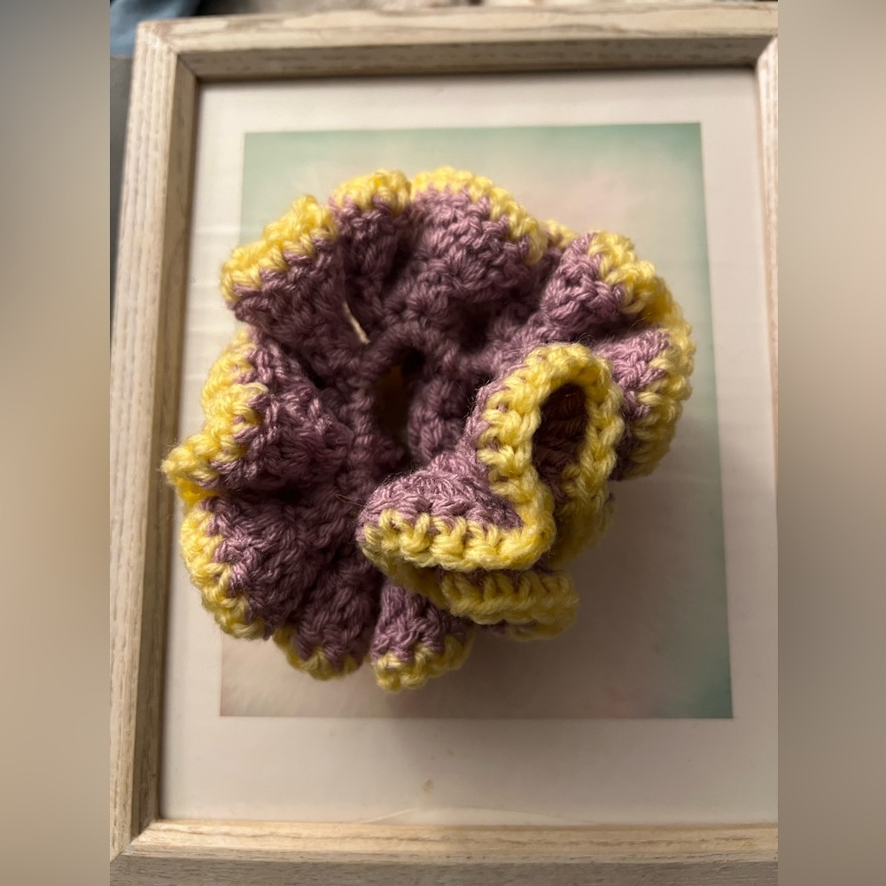 Crocheted scrunchie